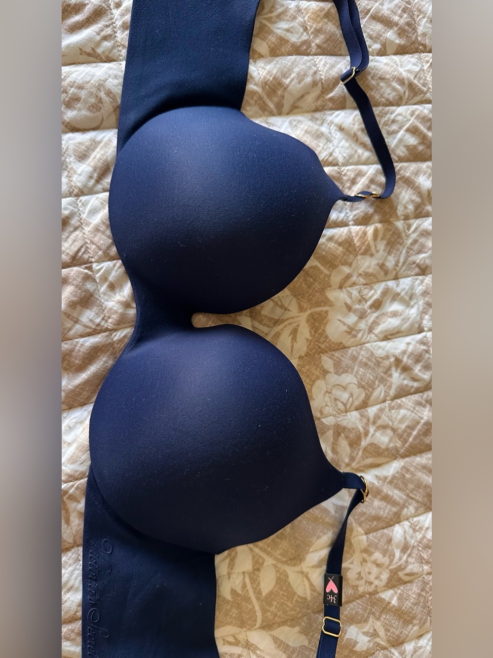 Victoria's Secret LOVE CLOUD Perfect Shape Incredible Push-Up Navy Blue Bra 34C - Picture 2 of 12